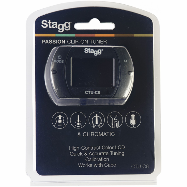 Stagg CTU-C8, klipová ladička