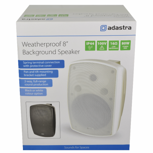 Adastra BHV8V-B, 100V nástěnný reproduktor, 80W, IP44, černý