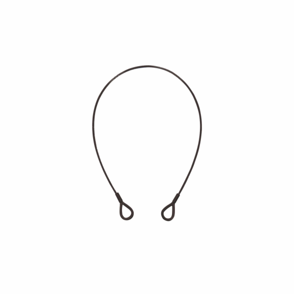 Ocelové jistící lanko 3 mm x 600 mm, černé s koncovými úv...