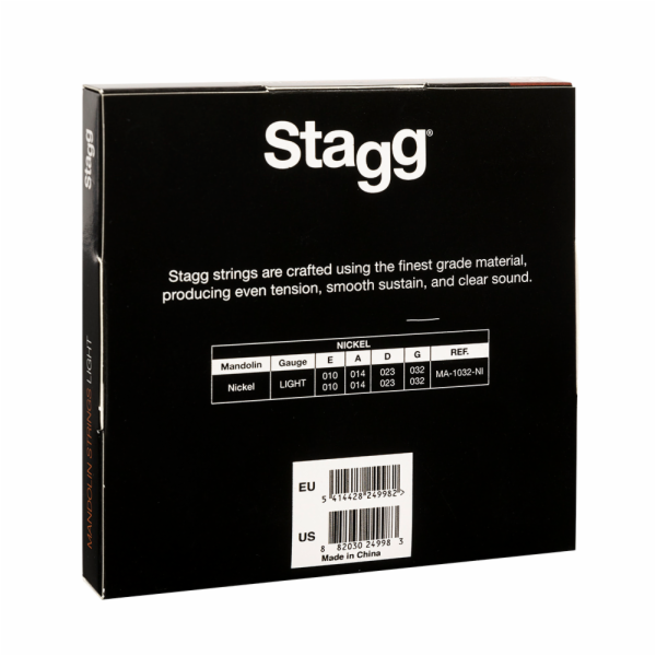 Stagg MA-1032-NI, sada strun pro mandolínu, light