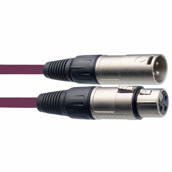 Stagg SMC6 CPP, mikrofonní kabel XLR/XLR, 6m, fialový