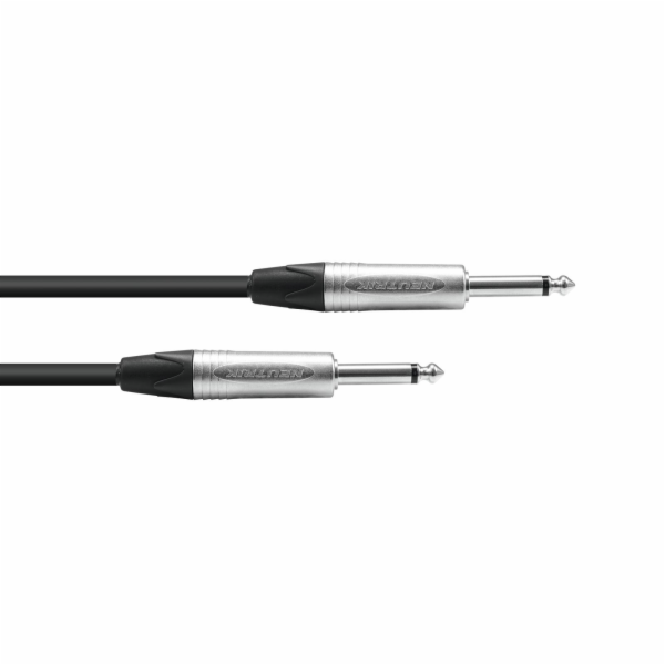 PSSO kabel Jack 6,3mm mono černý, 5m, konektory Neutrik