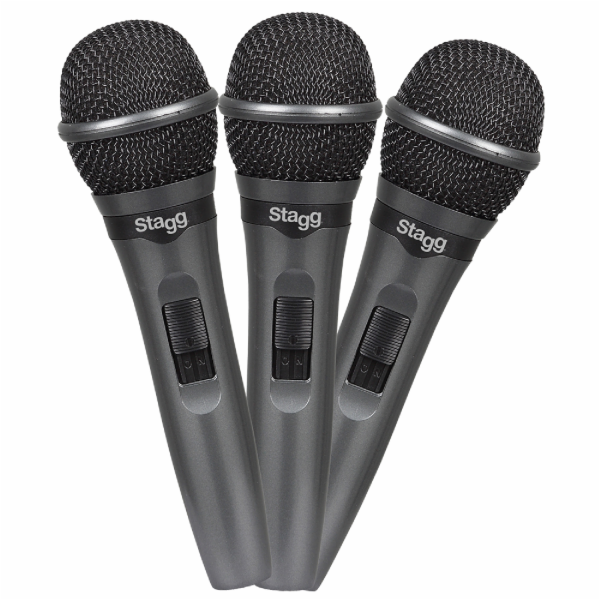 Stagg SDMP15-3 sada 3 dynamických mikrofonů
