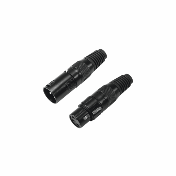 Omnitronic XLR zásuvka a zástrčka 3-pinová černá, 5 párů