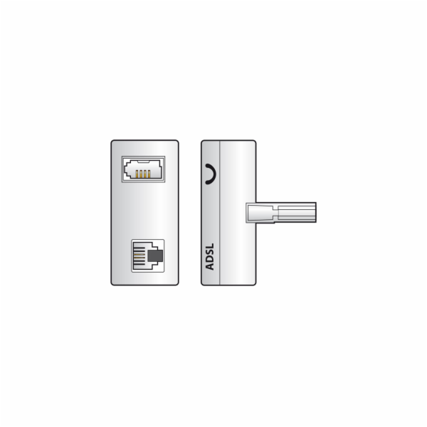 AV:link ADSL signálový filtr BT431A samec – RJ11 samice +...