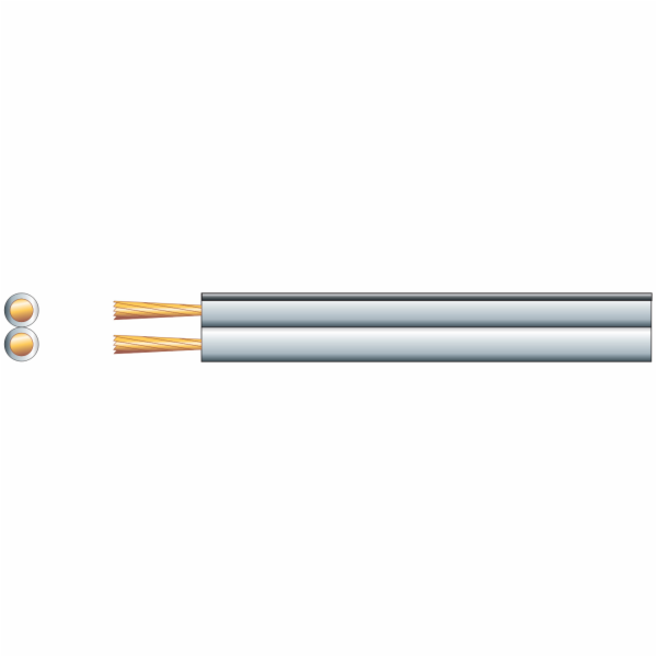 AV:link kabel reproduktorový 13 x 0.2mm, černo-bílý, 10m