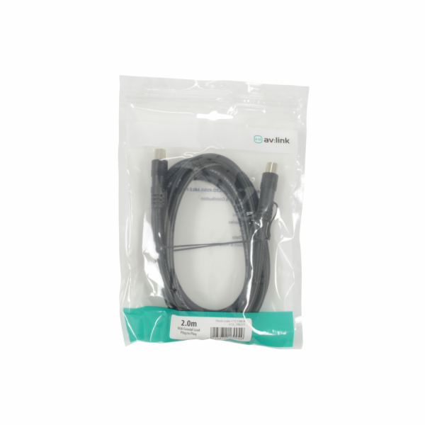 AV:link&nbsp;kabel&nbsp;RG6&nbsp;koaxiální&nbsp;2x&nbsp;samec,&nbsp;75&nbsp;Ohm,&nbsp;2m