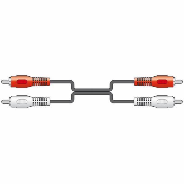 AV:link kabel 2x RCA samec - 2x RCA samec, 3m