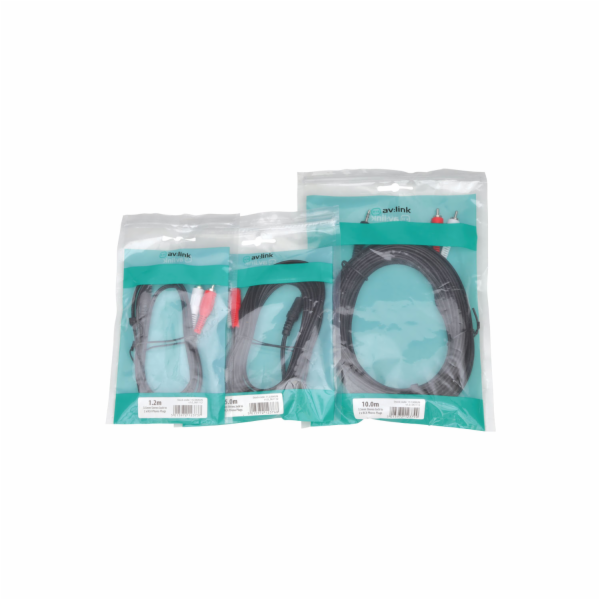 AV:link kabel Jack 3.5mm stereo samec - 2x RCA samec, 1.2m