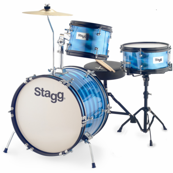 Stagg TIM JR 3/16B BL, dětská bicí sada, modrá