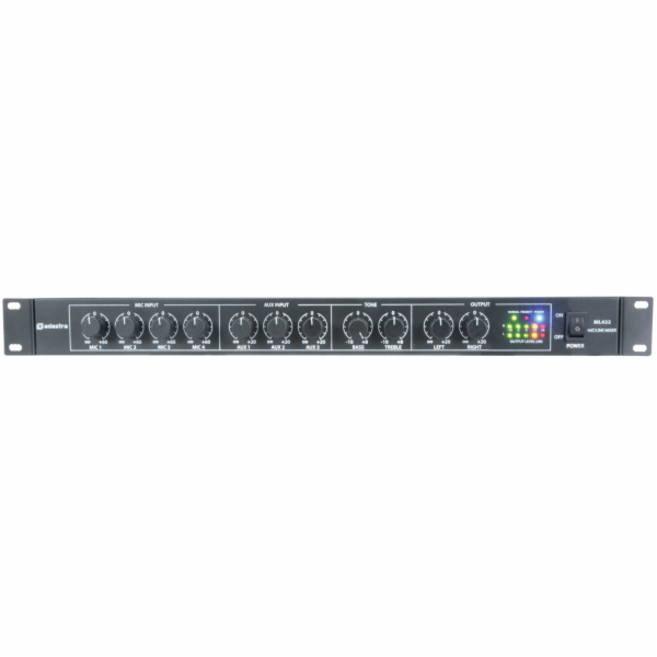 Adastra ML432, mikrofonní/linkový 19" mixážní pult, 1HE