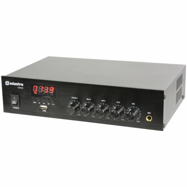 Adastra DM25, digitální 100V mixážní zesilovač, 25W, BT/M...
