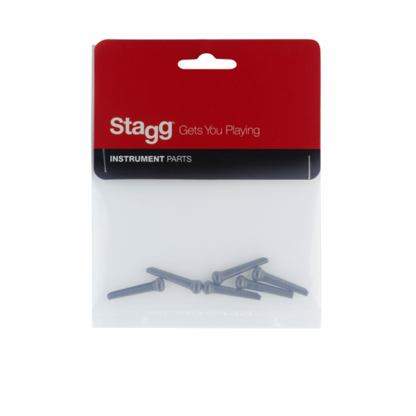 Stagg SP-PIWS-BK, kolíčky do kobylky pro akustickou kytaru