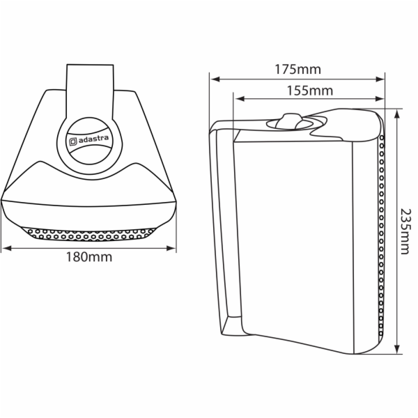 Adastra BC5-W, nástěnný 5,25" reproduktor, 45W, bílý, cen...