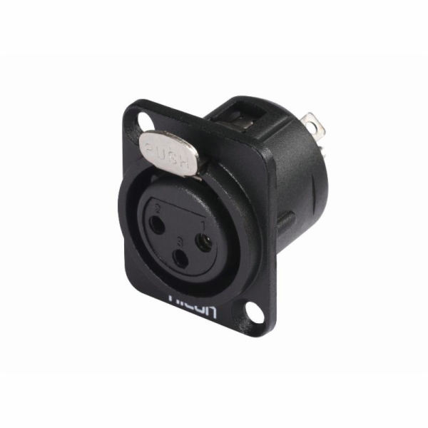 Hicon XLR mounting plug 3pin HI-X3DF-M