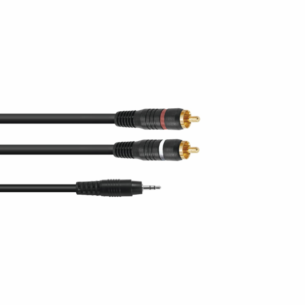 Omnitronic kabel 1x stereo mini Jack 3,5 mm/2xRCA, 0,5m