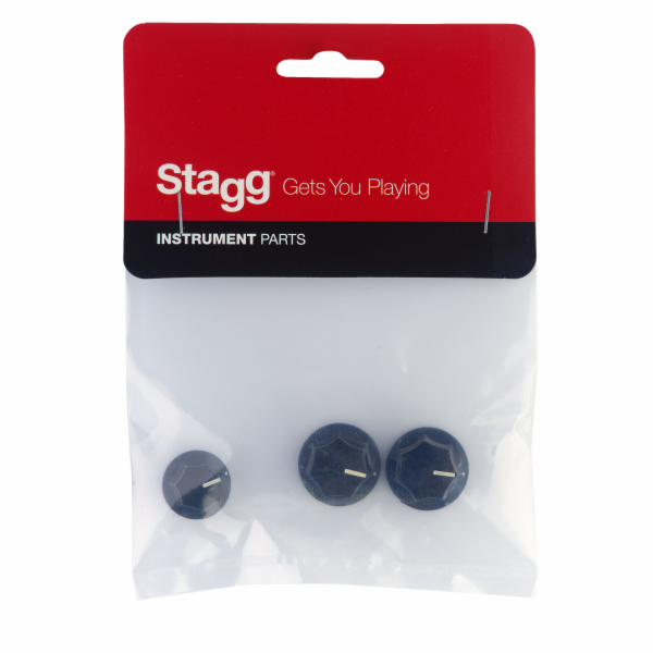 Stagg SP-KNJB-BK, knoflíky na potenciometry pro baskytaru