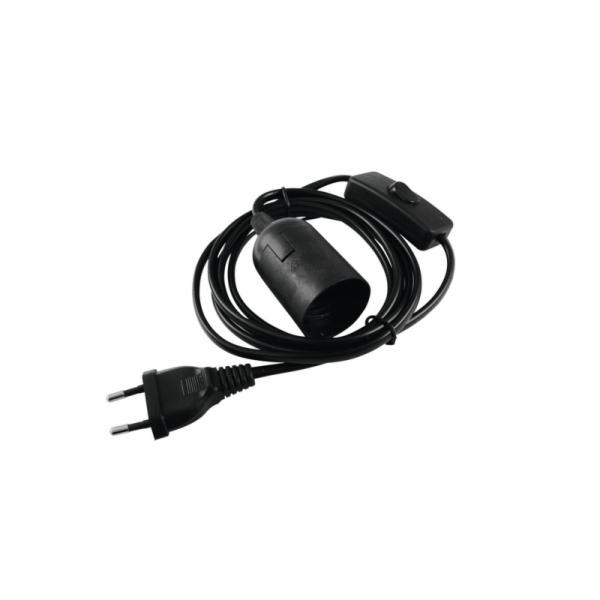 Kabel napájecí s paticí E27, vypínač, vidlice