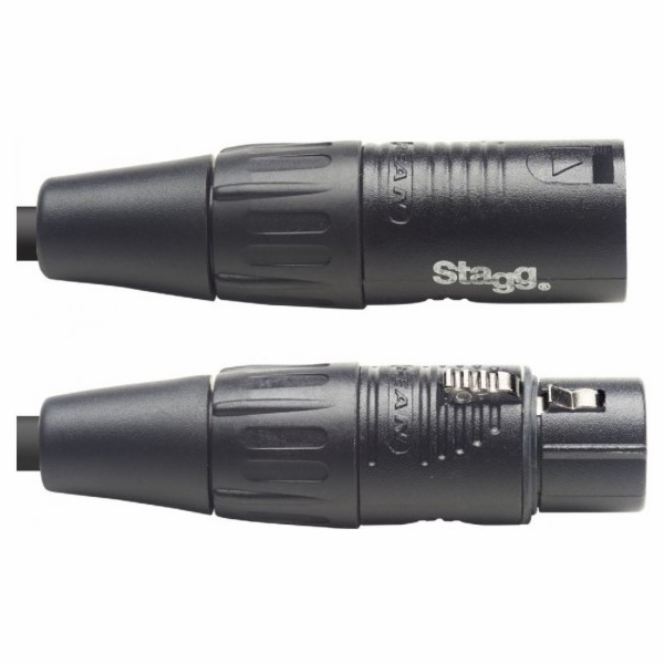 Stagg NDX1R-3, DMX kabel, 3pin XLR, 110 Ohm, délka 1m