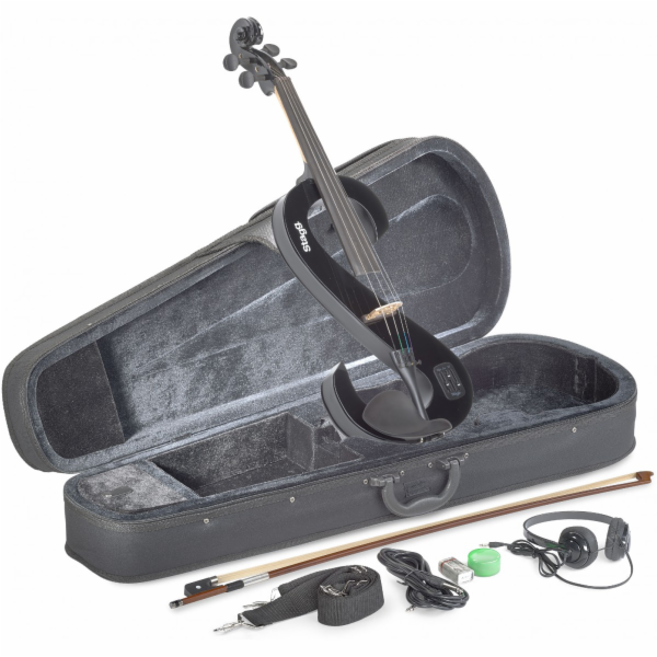 Stagg EVA 4/4 BK, elektrická viola s pouzdrem a sluchátky...