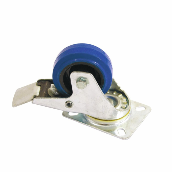 Otočná kolečka Blue Wheel s brzdou, 80 mm