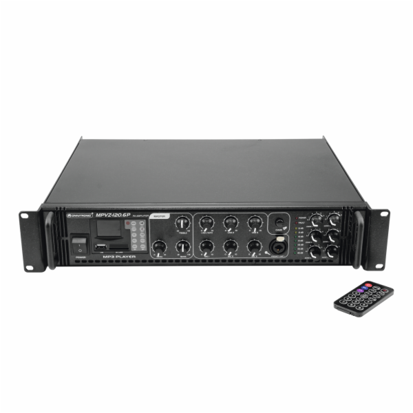 Omnitronic&nbsp;MPVZ-120.6P,&nbsp;100V&nbsp;6-zónový&nbsp;mixážní&nbsp;zesilovač,&nbsp;...