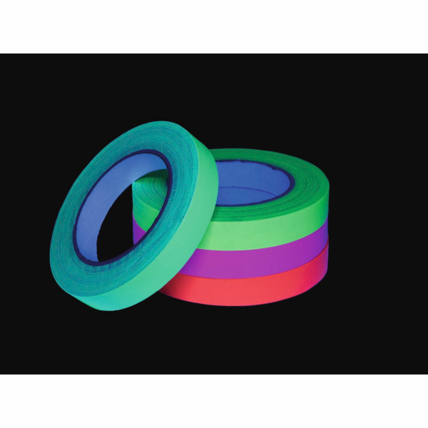 Gaffa páska 19mm x 25m neonově oranžová, UV aktivní
