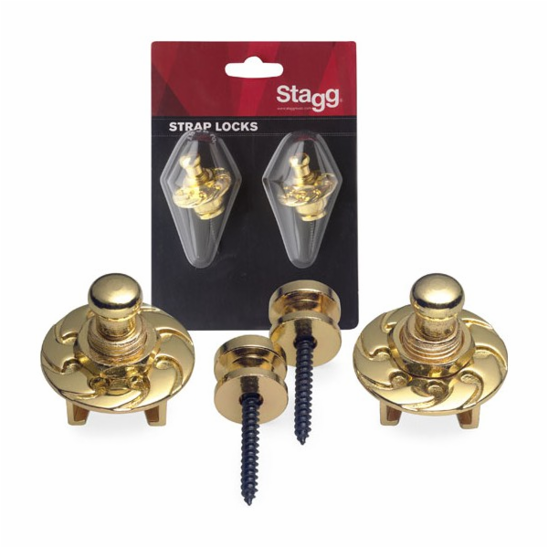 Stagg SSL1 GD, úchyt kytarového řemenu