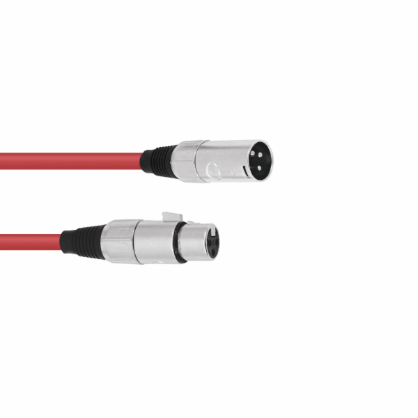 Omnitronic mikrofonní kabel XLR/XLR, 1,5m, červený