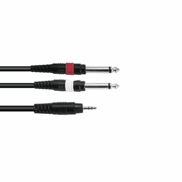 Omnitronic AC35-15  Jack 3,5 stereo - 2x Jack 6,3 mono, 1...