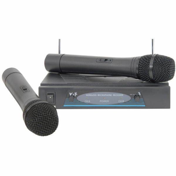 QTX VHF-2, bezdrátový mikrofon, 2 kanálový, 173,8 + 174,8...
