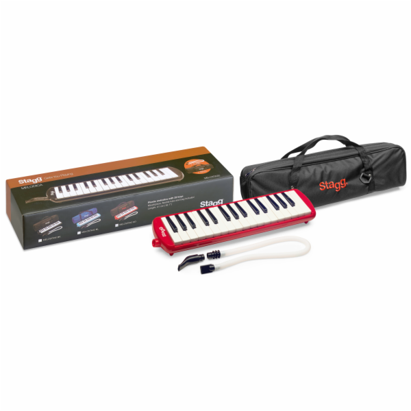 Stagg MELOSTA32 RD, klávesová harmonika, červená