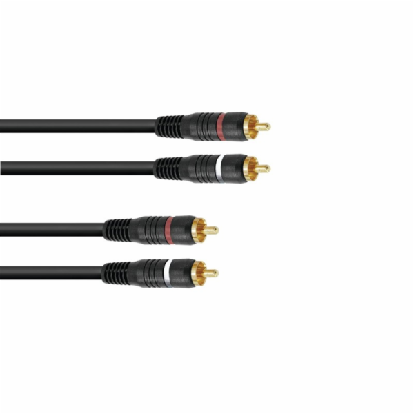 Kabel CC-09, propojovací kabel 2x 2 RCA zástrčka HighEnd,...
