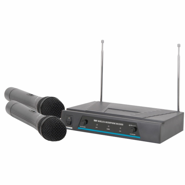 QTX VHF-2, bezdrátový dvoukanálový VHF mikrofon s frekven...