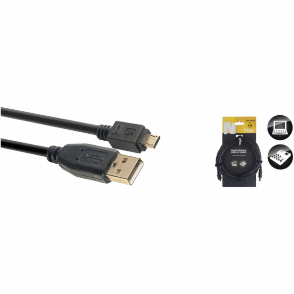 Stagg NCC5UAUCA, kabel USB 2.0 USB/mikro USB, 5m