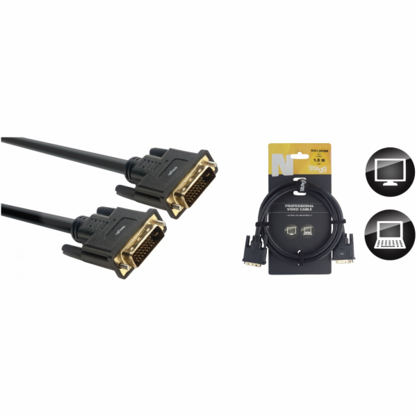 Propojovací kabel Stagg, NVC1,5DVIDM