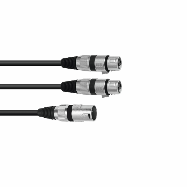 Omnitronic Kabel AC-18 XLR samec - 2x XLR samice, 1,5 m