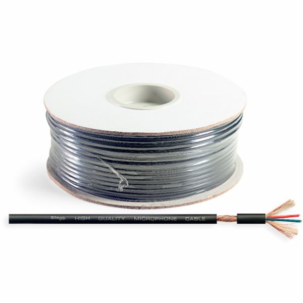 Stagg ROLL M60/2 BKH mikrofonní kabel, černý, 100 m cívka