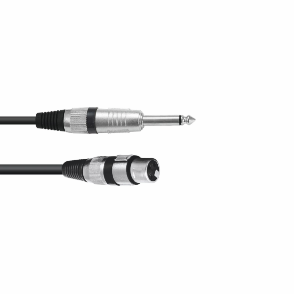 Kabel ACX-09 XLR samice - Jack 6,3 mono, 0,9 m