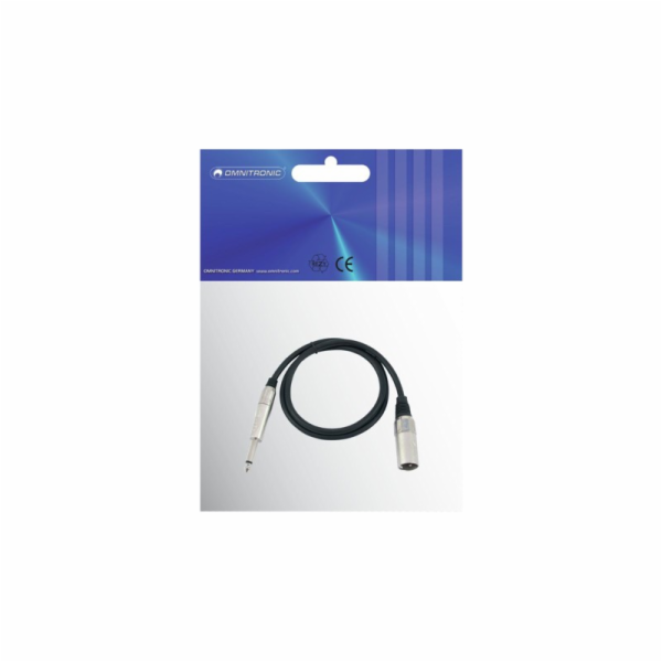 Kabel XK-09 XLR samec - Jack 6,3 mono, 0,9 m