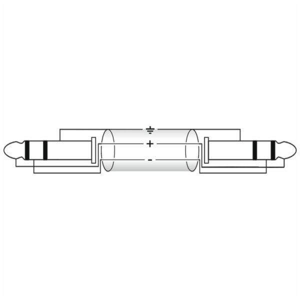 Patchcord kabel Jack 6,3 stereo 6ks, 90cm