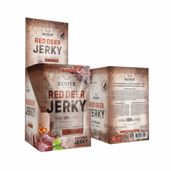 RENJER Modern Nordic Red Deer (Jeleni´) Jerky Chilli & Li...