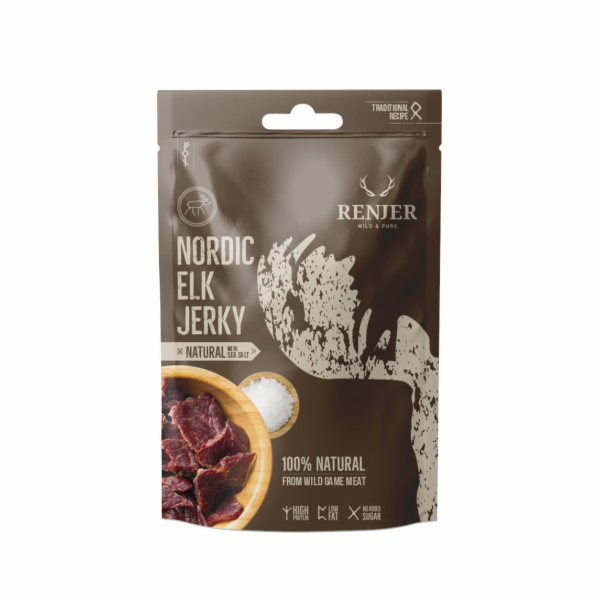 Renjer Traditional Nordic Elk Jerky Sea Salt 25 g
