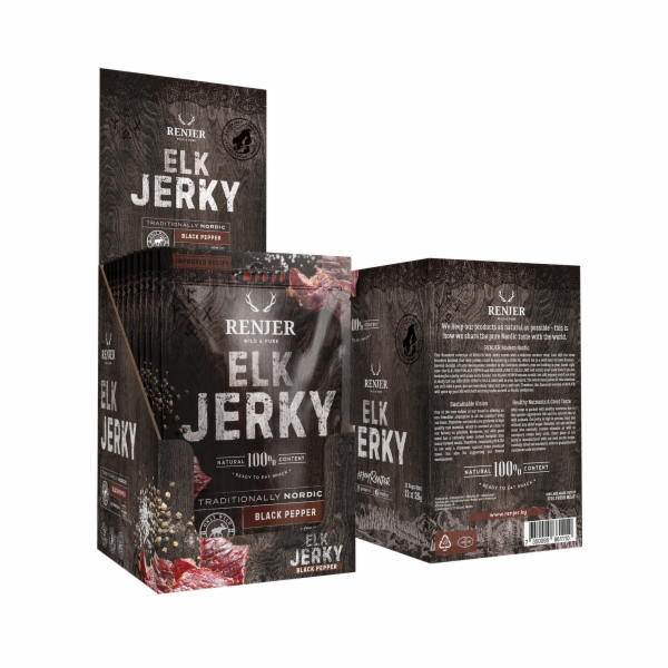 RENJER Modern Nordic Elk (Losi´) Jerky Black Pepper 375g ...
