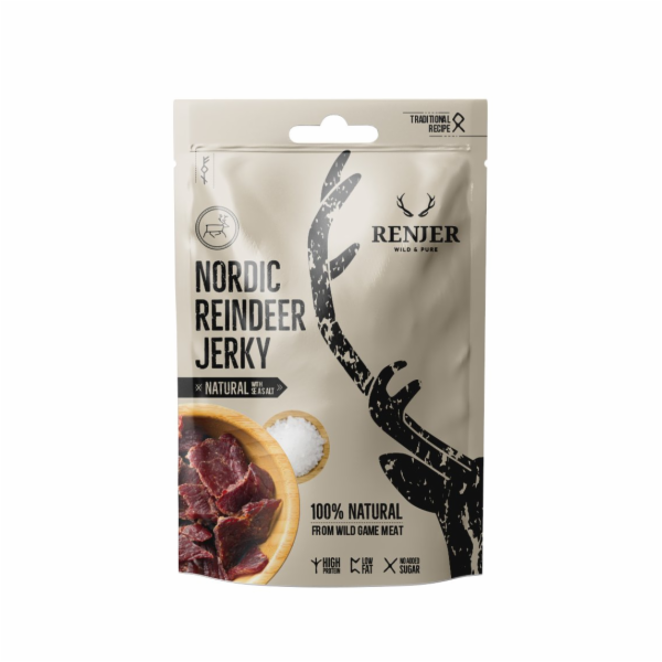 RENJER Traditional Nordic Reindeer (Sobi´) Jerky Sea Salt...