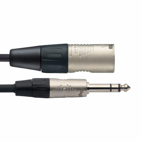 Stagg NAC1PSXMR, XLR samec - Jack 6,3 mm samec stereo, dé...