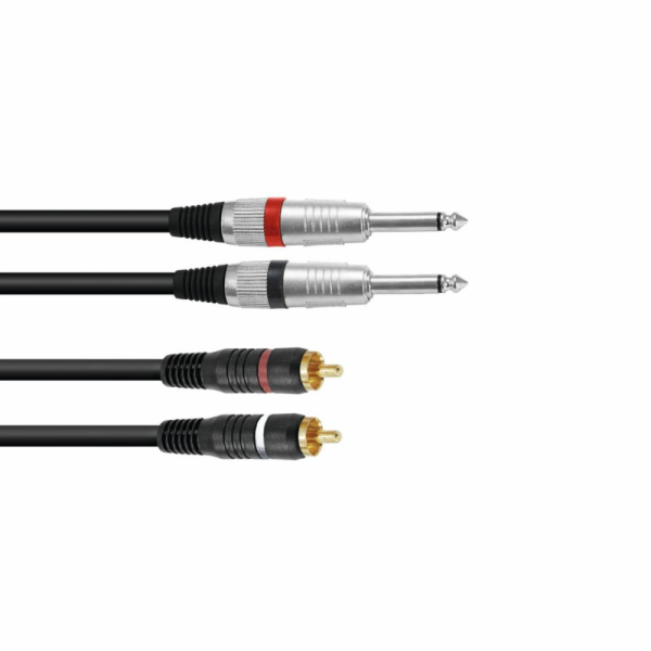 Kabel KC2-30 2x Jack 6,3 mono - 2x RCA, 3 m
