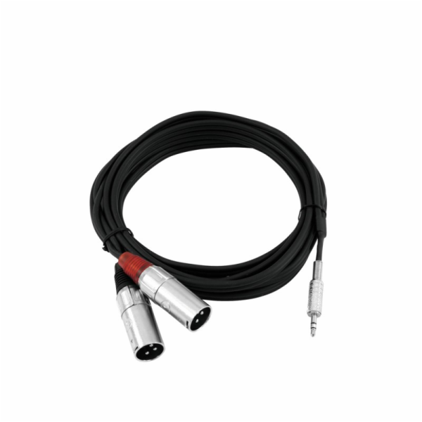 Kabel AC40-15 Jack 3,5 stereo - 2x XLR samec, 1,5 m