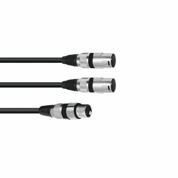 Kabel XFMM-30 XLR samice - 2x XLR samec, 3 m