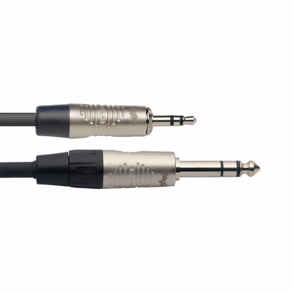 Stagg NAC1MPSPSR, kabel stereo JACK/MINI JACK, 1m